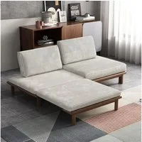 Graceabode Schlafsofa Ausziehcouch, Moderne Schlafcouch, moderner Futon, 200x90x75cm, 1 Teile, modulares Design-Sofa, Rahmen komplett aus Massivholz