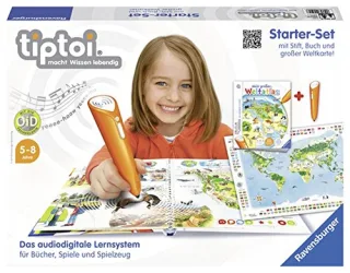 Ravensburger 00504 - tiptoi: Starter-Set mit Stift Buch und großer Weltkarte