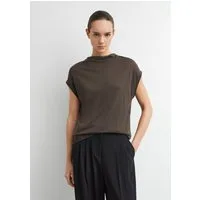 comma Kurzarmshirt T-Shirt Fließendes Shirt aus Lyocellmix