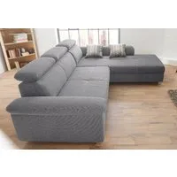 Jockenhöfer Gruppe Ecksofa Landshut L-Form, B: 295 cm, mit Schlaffunktion, Kopfteilverstellung & 2 Zierkissen