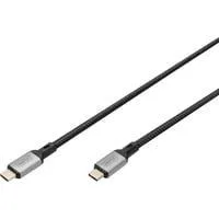 USB4 Gen 2x2 Kabel, USB-C Stecker > USB-C Stecker, 20Gbit/s schwarz/grau, 3 Meter, PD 3.0, Laden mit 60 Watt