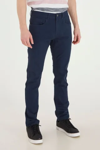 Blend 5-Pocket-Hose "BHSaturn" Chinohose mit zahlreichen Leder-Logopatches
