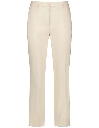 GERRY WEBER Collection - Bequeme Chino mit Saumschlitzen sandshell - Gr. - 48