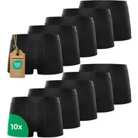 Kemes Boxershorts Herren 10er Pack schwarz Baumwolle Unterhose Unterwäsche Boxershorts (Set, 10er Pack) kein kratzendes Etikett