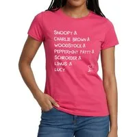 Spreadshirt T-Shirt Peanuts Snoopy & Charlie Brown & Woodstock Charaktere Frauen T-Shirt (1-tlg)