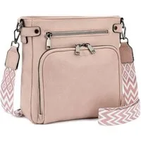 TAN.TOMI Schultertasche Handtasche damen mittelgroß Umhängetaschen crossbody bag, Retro leder PU damentaschen mit breitem gurt handtaschen