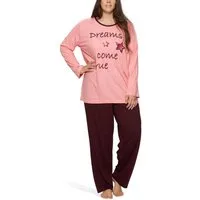 Moonline Pyjama Pyjama in großen Größen (Übergröße XL - 4XL) aus 100% Baumwolle
