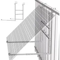 Rhein Beleuchtung Solarmodul-Halterung Balkonkraftwerk Halterung Alu AL6005 T5 mit Balkonhaken, Silber, (bis 44 Zoll, Set, 1-tlg., Solarpanel Halterung für Geländer, Wand, Montage in 15 Min, Neigung 15 45 Grad für PV Modul Halterung 400 600 Watt)