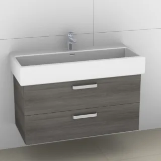 Artiqua 415 Waschtischunterschrank für Living City 818437 Graphit Struktur quer, 415-WU2L-L11-7098-4 415-WU2L-L11-7098-401