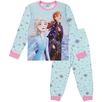 Disney Pyjama Eiskönigin 2 Schlafanzug langarm Pyjama mit Anna und Elsa