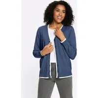 Sieh an! Strickjacke Strickjacke Langarm Jersey