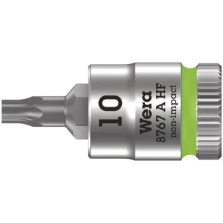 Wera 8767 A HF TORX Zyklop Bitnuss mit 1/4"-Antrieb, mit Haltefunktion Leuchtgrün - 05003362001