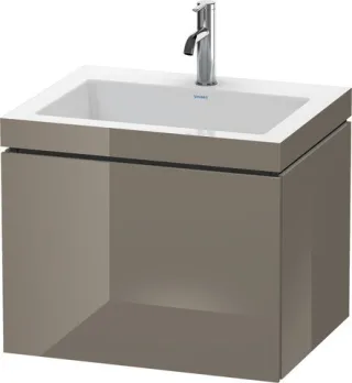 Duravit L-Cube c-bonded Set wandhängend Flanell Grau Hochglanz 600x480x500 mm - LC6916O8989 LC6916O8989