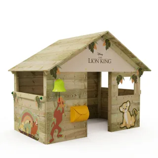Disney Kinderspielhaus Hostel aus Holz - Gartenhaus für Kinder mit magischer Plane - Spielturm Outdoor Abenteuer für den Garten - Wickey