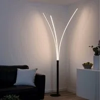 JUST LIGHT Stehlampe MAJA, LED fest integriert, Warmweiß, LED, Schalter, Kippschalter