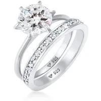 Elli Solitärring Eternity Set 925 Silber, mit Kristallen von Swarovski®