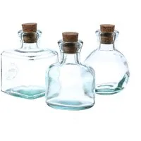 MARELIDA Vorratsglas Deko Glas Flaschen Set mit Korken Recyclingglas 3 Stück, Glas, (3-tlg)