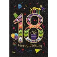 BSB Grußkarten 18. Geburtstag - Collage - Glückwunschkarte im Format 11,5 x 17 cm