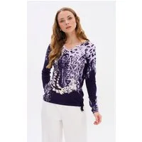 Passioni Strickpullover im Paisley Mustermix