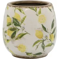 Chic Antique Dekovase Chic Antique Limone Blumentopf mit Zitronenmotiv