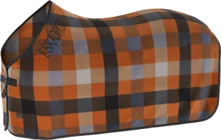 Abschwitzdecke Fleece Check Platinum