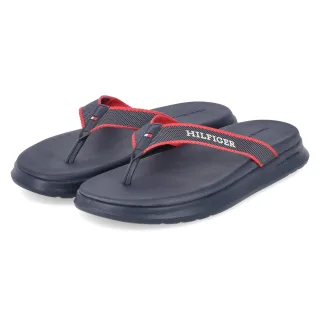 Tommy Hilfiger Zehentrenner DUAL DENSITY TOE  Blau - Gr. 41 -  Textil und Synthetik