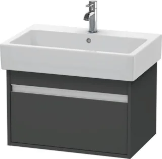 Duravit Ketho Waschtischunterbau wandhängend Graphit Matt 650x440x410 mm - KT668404949 KT668404949
