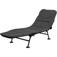 COSTWAY Campingliege Campingbett mit Matratze, klappbar & 6-Fach verstellbar