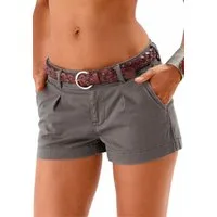 LASCANA Shorts aus elastischer, sommerlicher Baumwollware mit Taschen, kurze Hose, Freizeitlook, Sommerhose