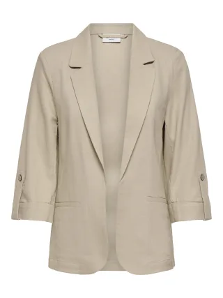 ONLY - ONLGOA 3/4 UNLINE LINEN BL BLAZER CC TLR Oxford Tan - Gr. - 38
