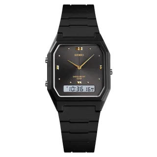 SKMEI Fashion Men Digital Watches Outdoor Multifunctional Watch Sports Waterproof Dual Display 3 Time Electronic Watch