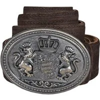 German Wear Ledergürtel GW1901-Gürtel Trachtengürtel aus Echtleder für Lederhosen mit Schnalle