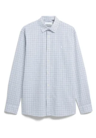 Armedangels - Kariertes Langarmhemd blau - Gr. - XL