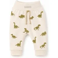 La Bortini Schlupfhose Baby Hose neutral Mitwachshose für Neugeborene (Erstlingshose) mit Dinosmuster, 44 46 50 55 62 68 74 80 86 92