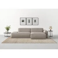TRENDMANUFAKTUR Ecksofa Braga, mit hochwertigem Kaltschaum, L-Form, in Cord erhältlich, modernes Sofa, Couch mit hohem Sitzkomfort, 275/72/160 cm (B/H/T)