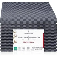 BARBONS Geschirrtuch Geschirrtücher Baumwolle, Küchentücher, Küchenhandtücher 240 g/m², (10-tlg)