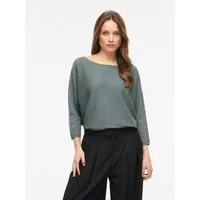 Vila 3/4 Arm-Pullover VIMALU BOATNECK 3/4 SLEEVE KNIT TOP-NOOS Materialmix, loose fit