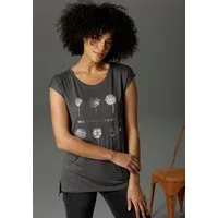 Aniston CASUAL T-Shirt mit Frontdruck, teilweise glitzernder Folienprint