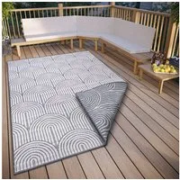 HANSE Home Outdoorteppich Pangli, Wendeteppich, rechteckig, Höhe: 5 mm, In-& Outdoor, Teppich, Wetterfest, Balkon, Garten, Wohnzimmer, Modern