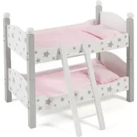 CHIC2000 Puppenbett Stars Grau, auch als zwei Einzelbetten verwendbar