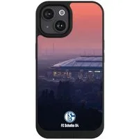NIVOCASE Handyhülle Stadion FC Schalke 04 Offizielles Lizenzprodukt Schalke 04 Stadion, Apple iPhone 15 Handyhülle Hülle NIVOpure Case Schwarz