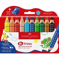 Faber-Castell Buntstift Faber-Castell Buntstifte Grippy 10er Set mit Spitzer