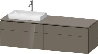 Duravit L-Cube Konsolenwaschtischunterbau wandhängend Flanell Grau Hochglanz 1620x550x482 mm - LC487 LC4871L89890000