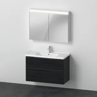 Duravit D-Neo Möbelwaschtisch mit Waschtischunterbau und Spiegelschrank 1000x480x2000 mm - DE0117016 DE011701616