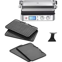 Braun Kontaktgrill MultiGrill 9 CG 9043 - 3 Kochpositionen, bis 250°C, 16 Burger Patties, 2000 W, Spülmaschinenfeste Platten + individuell temperierbar