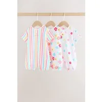 Next Strampler Strampelanzüge aus Jersey, 3er-Pack (3-tlg)