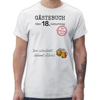Shirtracer T-Shirt Gästebuch 18. Geburtstag 18. Geburtstag
