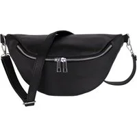 MIRROSI Bauchtasche Damen, Wildleder, Made in Italy, Umhängetasche, Brusttasche (Schultertasche für jeden Anlass (1 Tasche & 1 Gurt), 33x18x12cm, Reißverschlussfach auf der Rückseite), Crossbody Bag, Schulterriemen Länge verstellbar