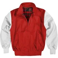 normani Blouson Herren Harrington Jacke Retro Blouson English Style mit kariertem Innenfutter Karofutter