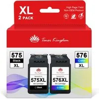 Toner Kingdom Patronen für Canon PG-575XL 576 PIXMA TR4750i TR4751i TR4755i TR4756i Tintenpatrone (PG-575XL CL-576 PIXMA TR4750i TR4751i TR4755i TR4756i, 500-tlg)